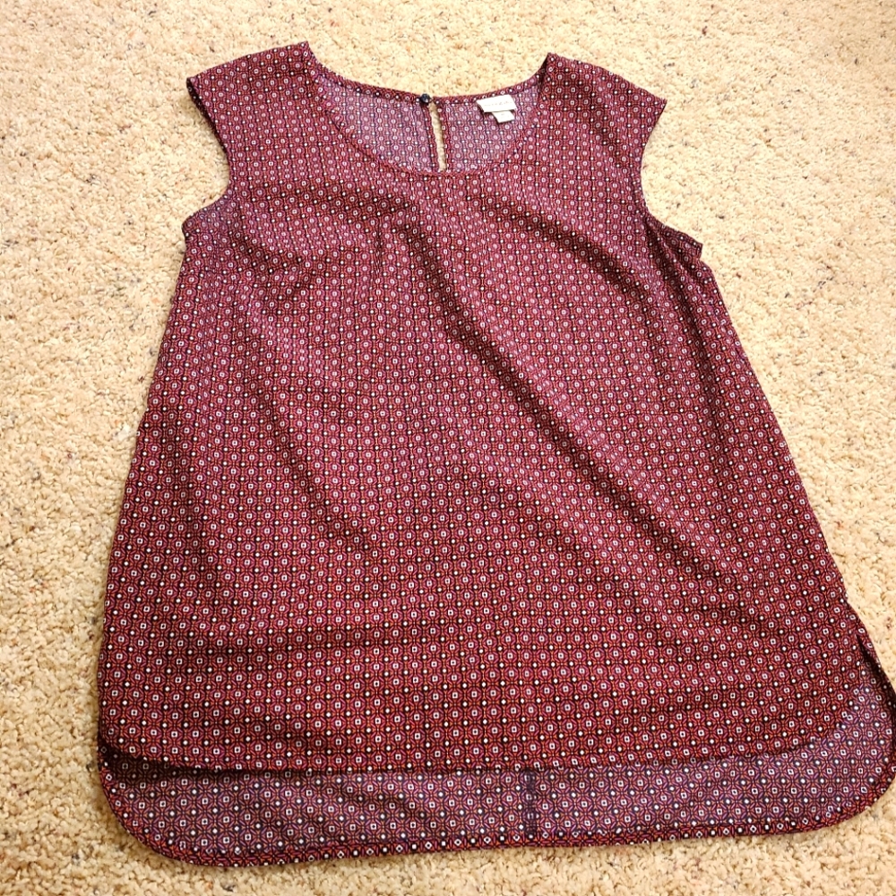 Merona Pink and Orange Geometric Print Top